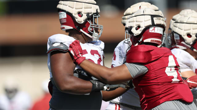 Tyler Booker, Alabama football practice - April 10, 2023